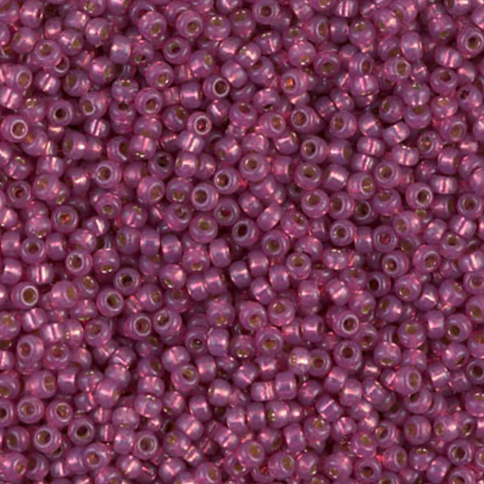 Silver Lined Fuchsia Duracoat 11-4247 Miyuki 11/0 Round Japanese Seed Beads 20 grams