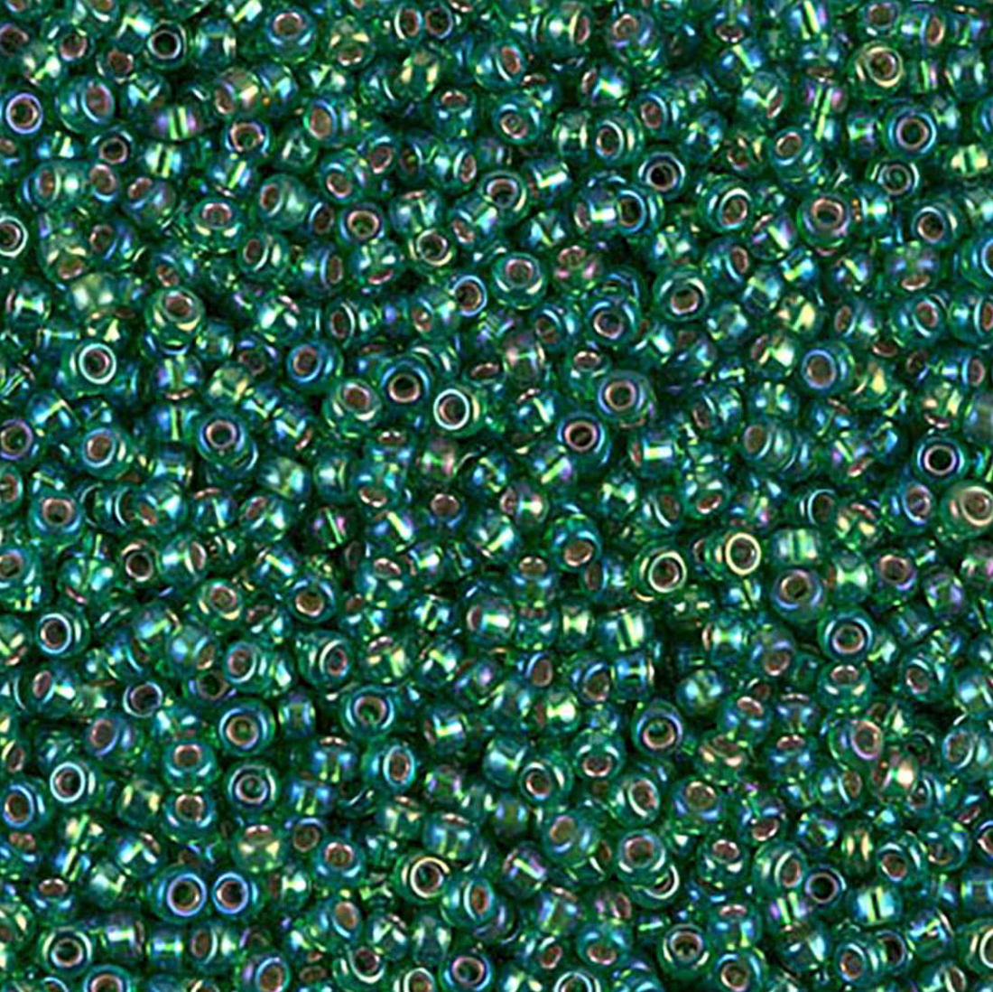 Silver Lined Green AB 11-1016 Miyuki 11/0 Round Japanese Seed Beads 20 grams