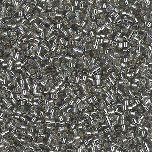 Silver Lined Grey DBS0048 Miyuki Delica 15/0 Japanese Cylinder Beads 7 grams