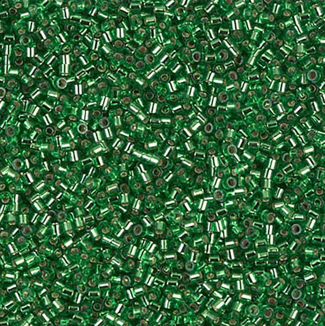 Silver Lined Light Green DBS0046 Miyuki Delica 15/0 Japanese Cylinder Beads 7 grams