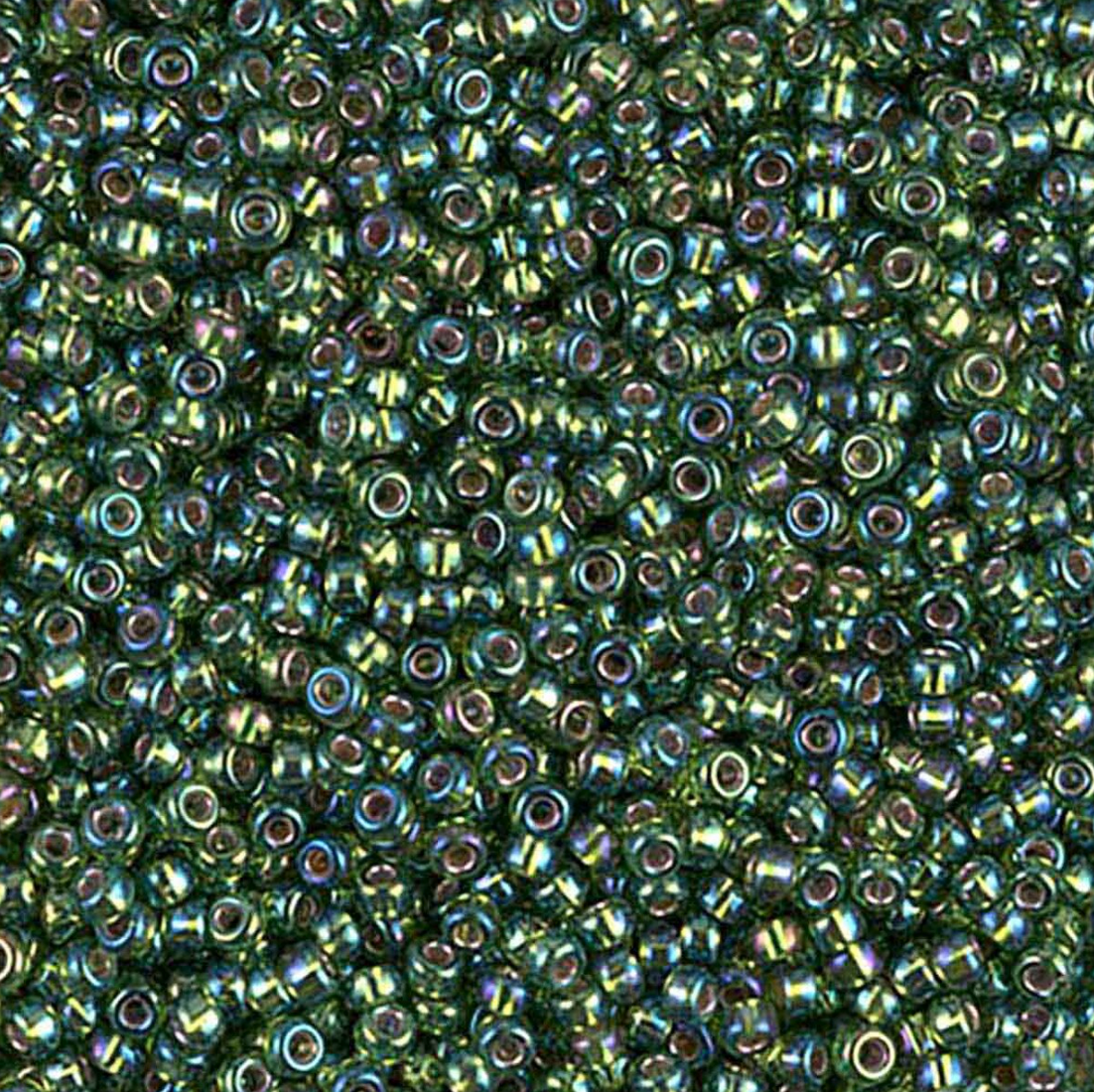 Silver Lined Olive AB 11-1026 Miyuki 11/0 Round Japanese Seed Beads 20 grams