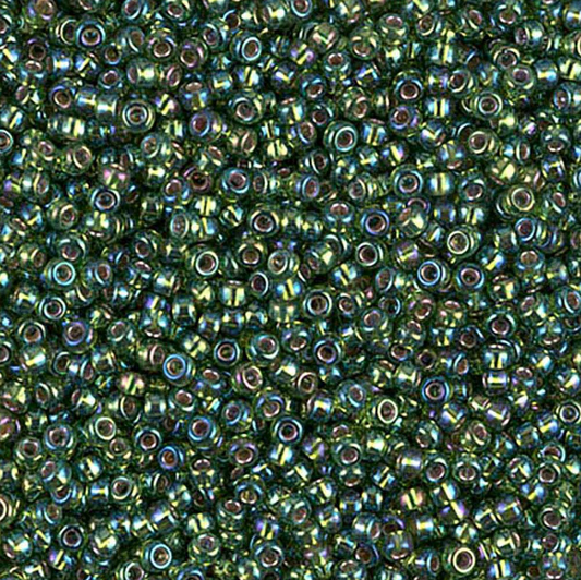Silver Lined Olive AB 11-1026 Miyuki 11/0 Round Japanese Seed Beads 20 grams