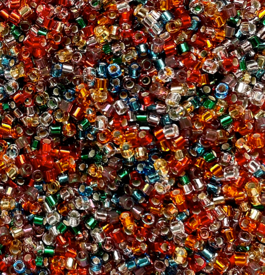Silver Lined Rainbow Mix DBM-MIX38 Miyuki Delica 10/0 Japanese Cylinder Beads 10 grams