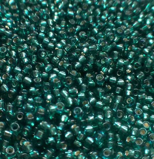 Silver Lined Teal 11-1424 Miyuki 11/0 Round Japanese Seed Beads 20 grams