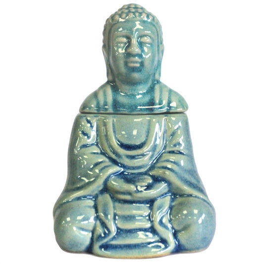 Sitting Blue Buddha Oil Burner