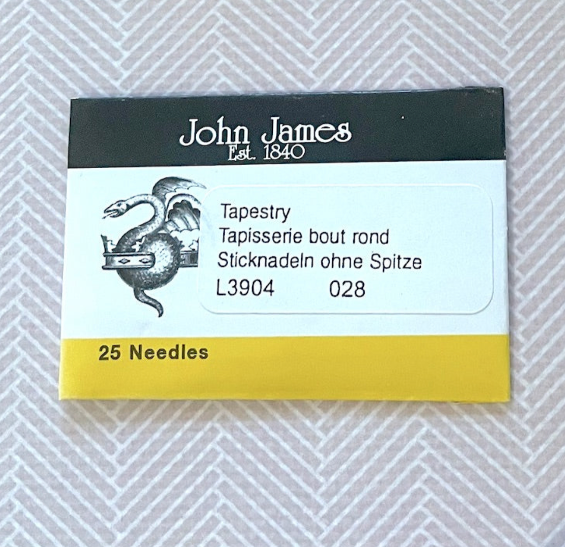 Size 28 John James Tapestry Needles 32mm Pack of 25