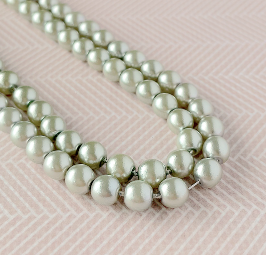 Tanzanite Round Czech Glass Pearls 6mm Strand of 75 beads