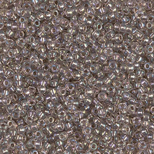 Taupe Lined Crystal AB 11-2195 Miyuki 11/0 Round Japanese Seed Beads 20 grams