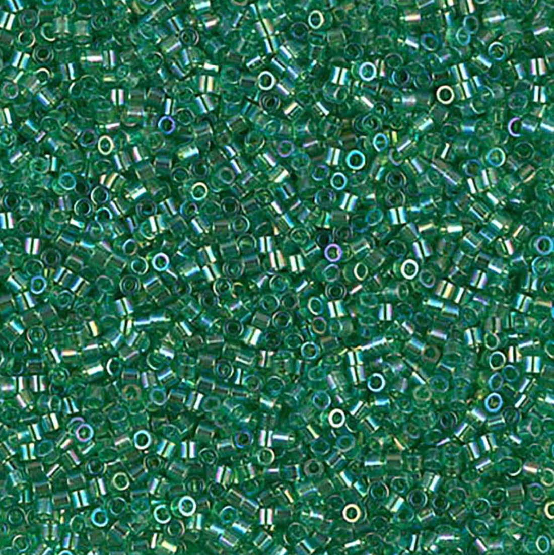 Transparent Green AB DBS0152 Miyuki Delica 15/0 Japanese Cylinder Beads 7 grams