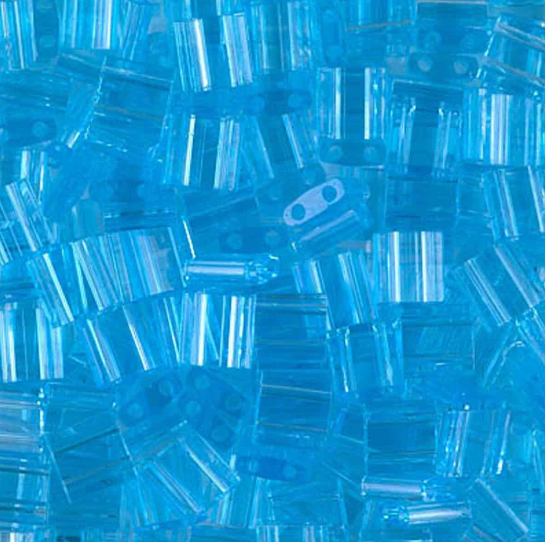 Transparent Light Blue Miyuki Tila Beads 8 grams