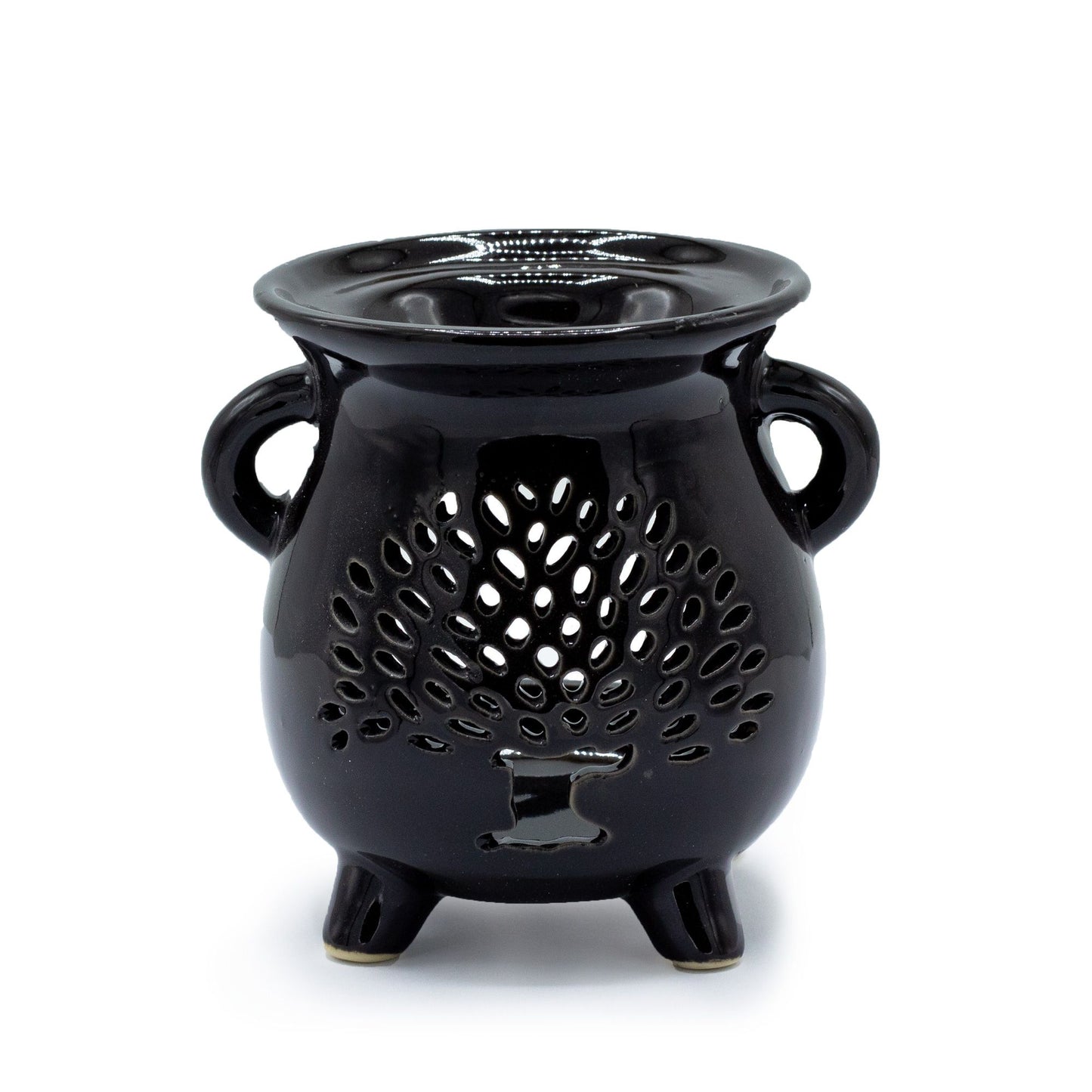 Tree of Life Black Cauldron Oil Burner