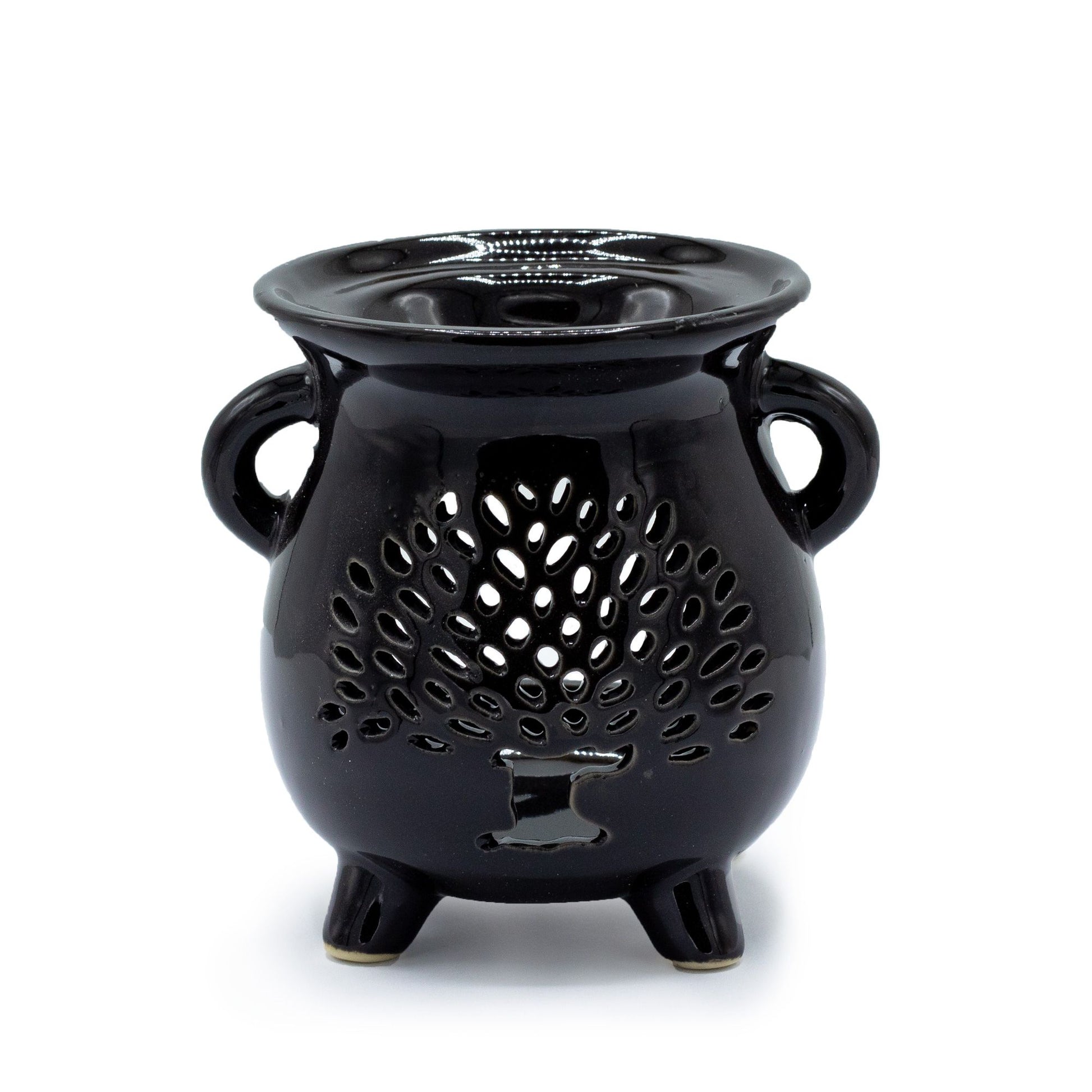 Tree of Life Black Cauldron Oil Burner
