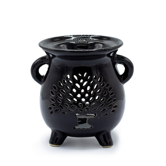 Tree of Life Black Cauldron Oil Burner