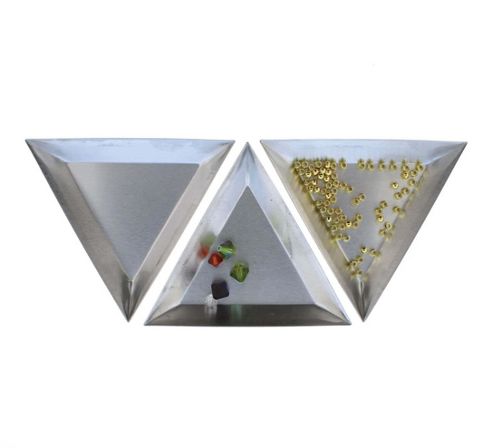 Triangular Aluminium Bead Tray Pack of 3