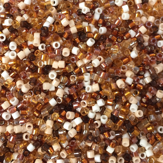 Wheat Berry Mix DBM-mix04 Miyuki Delica 10/0 Japanese Cylinder Beads 10 grams