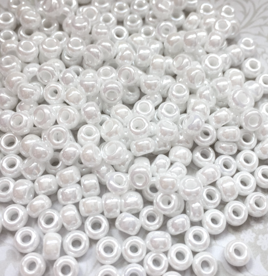 White Ceylon 6-528 Miyuki 6/0 Round Japanese Seed Beads - 20 grams