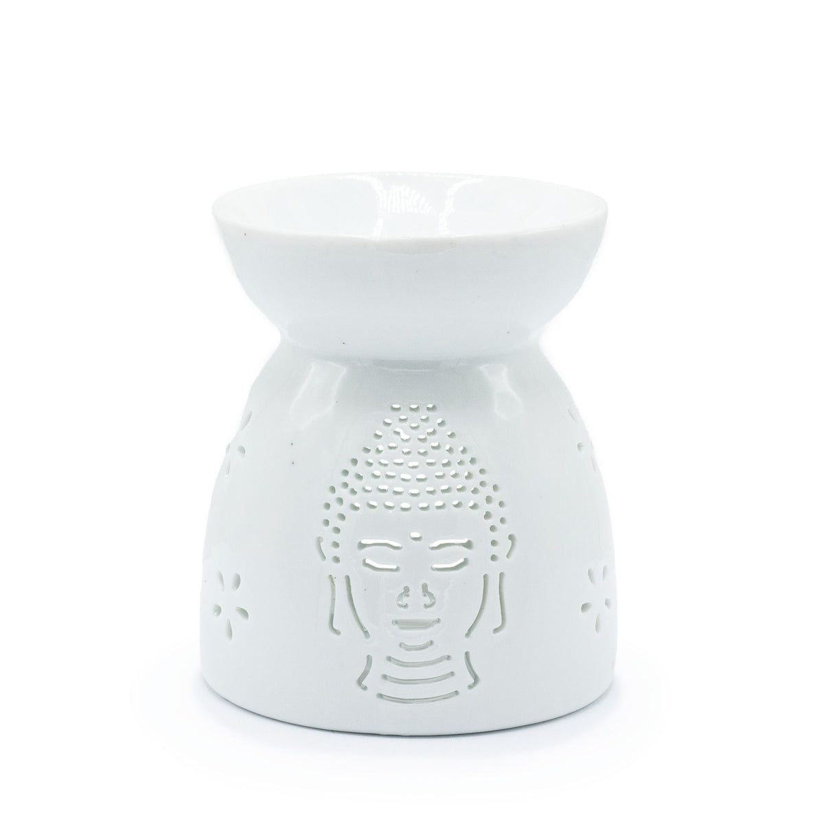 White Oil Burner Buddha Cut Out