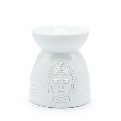 White Oil Burner Buddha Cut Out
