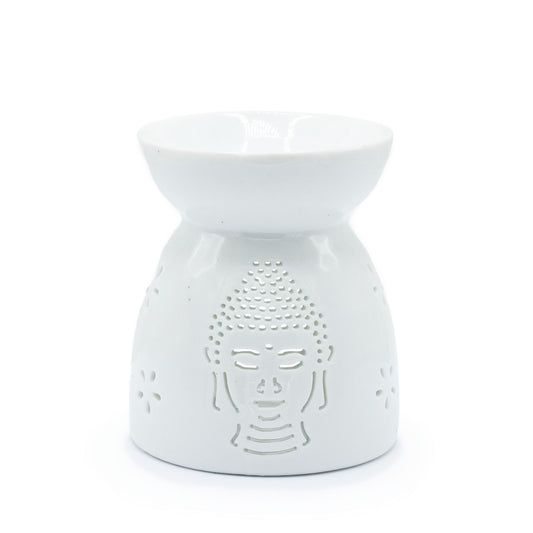 White Oil Burner Buddha Cut Out