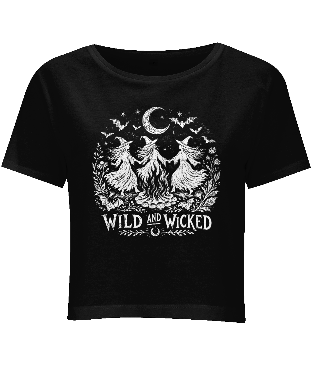 Wild and Wicked Black Women's Cropped T-Shirt