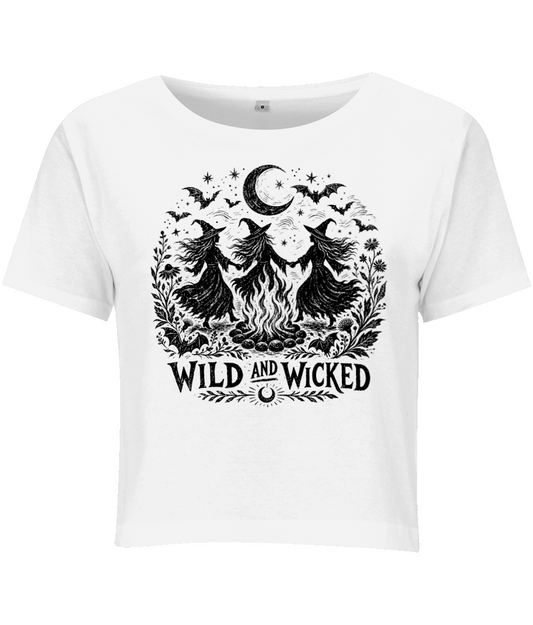 Wild and Wicked White Women's Cropped T-Shirt