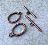 Antique Copper Toggle Clasps 10 Sets