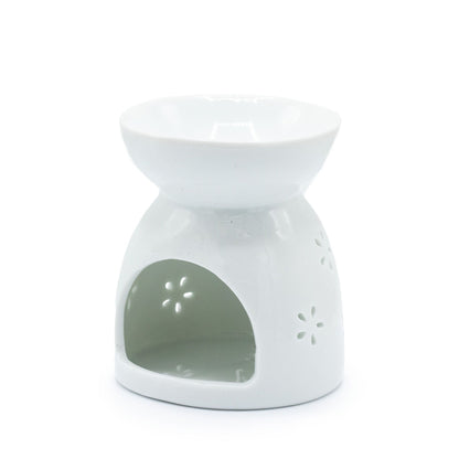 White Oil Burner Buddha Cut Out
