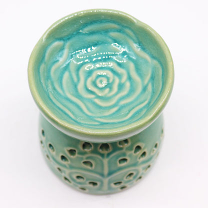 Blue Green Tree of Life Oil Burner