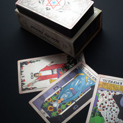 Silver Foil Waite Tarot Card Set with Booklet