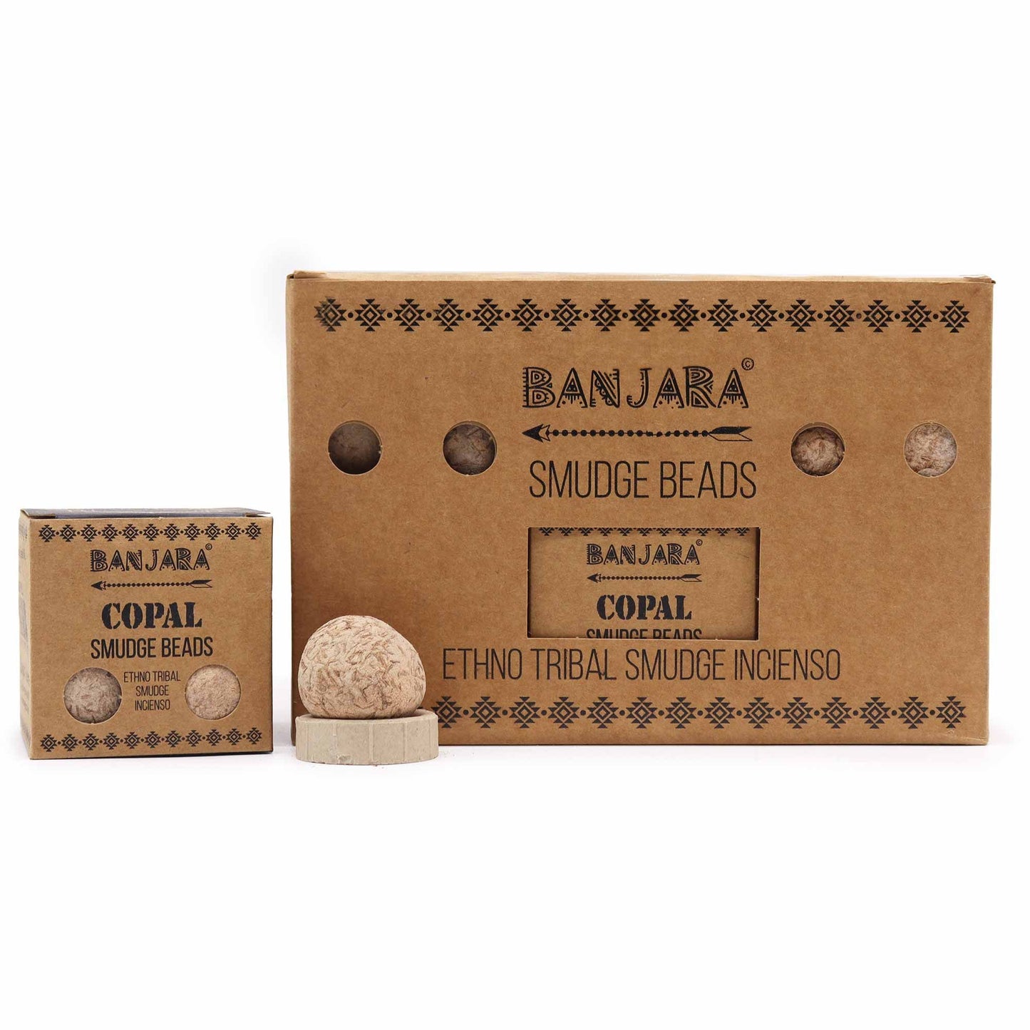 Copal Banjara Smudge Beads and Bead Holder
