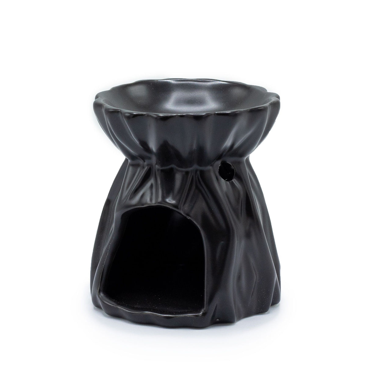 Black Geometric Oil Burner