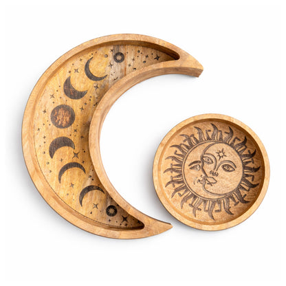 Crescent Moon and Round Sun Trays