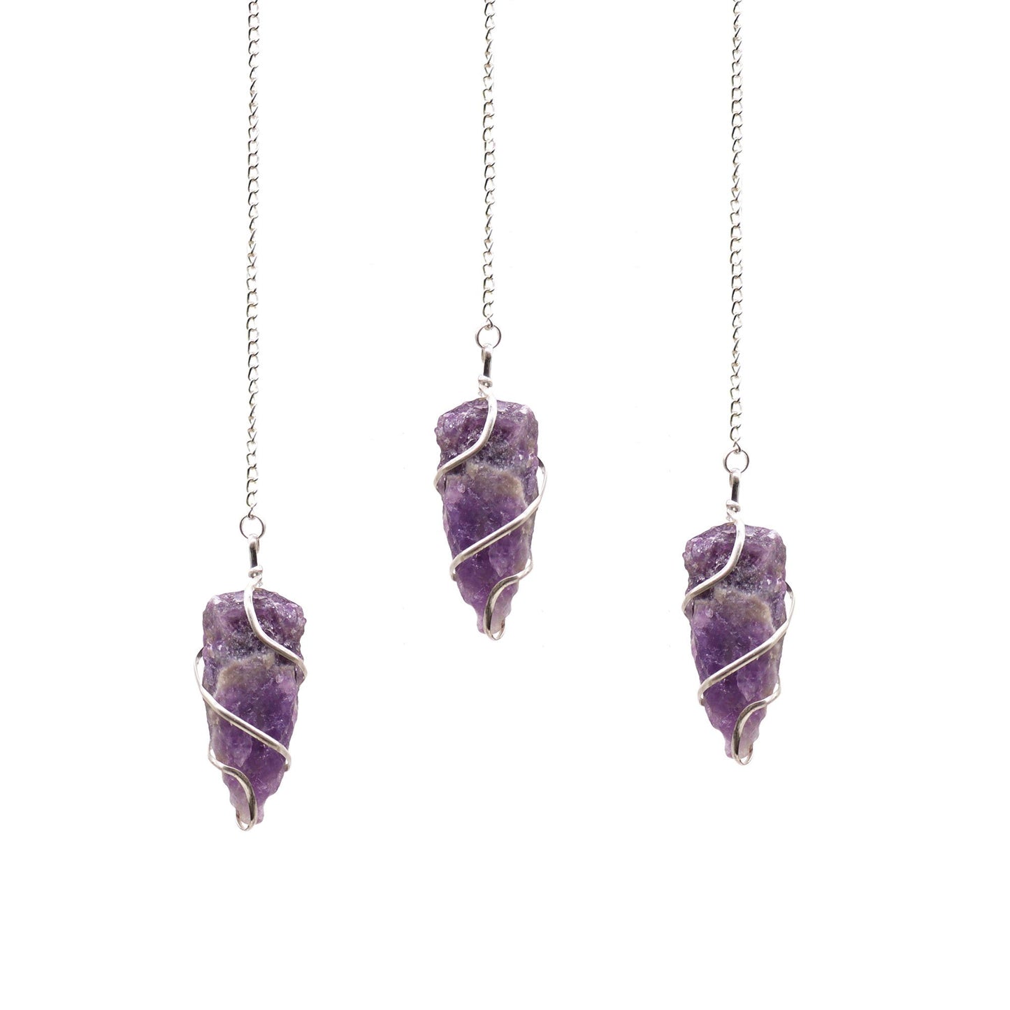 Amethyst Raw Gemstone Pendulum