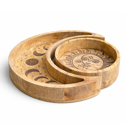 Crescent Moon and Round Sun Trays