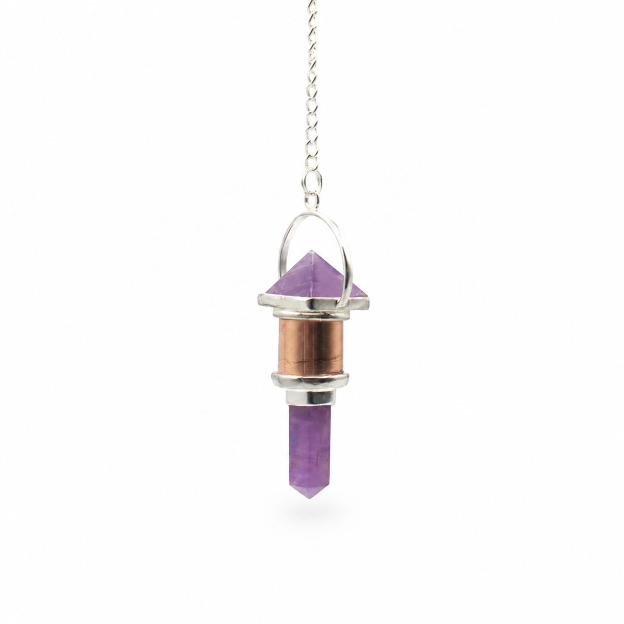 Amethyst and Copper Pendulum The Violet Engine