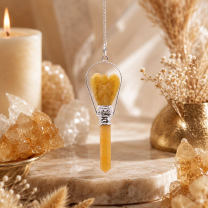 Yellow Quartz Angel Pendulum