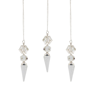 Crystal Quartz Three Piece Pendulum The Architect of Clarity