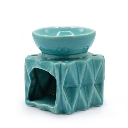 Blue Geometric Oil Burner