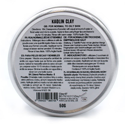 Kaolin Clay Purifying, Cleansing, Exfoliating Face Mask 50g