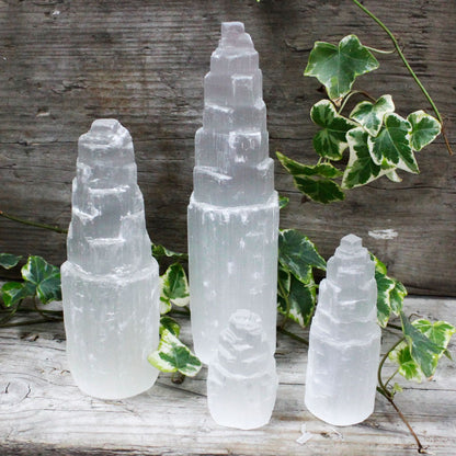 Natural Healing Selenite Tower - 20 cm
