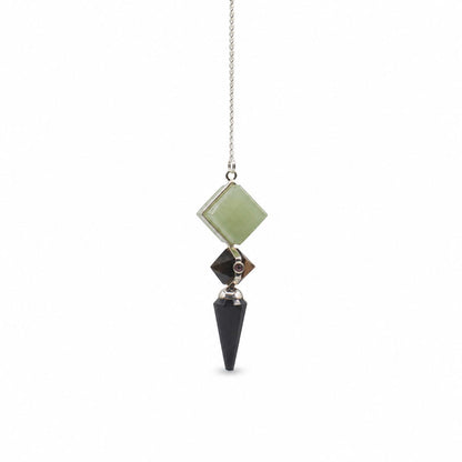 Black Agate, Green Aventurine, Tiger Eye Builder of Realms Pendulum