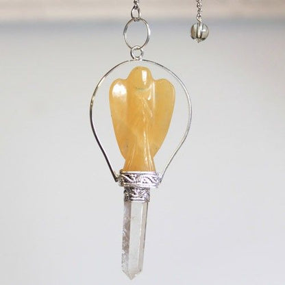 Yellow Quartz Angel Pendulum