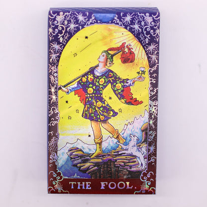 Blue Foil Tarot Card Set - Mandala - with booklet