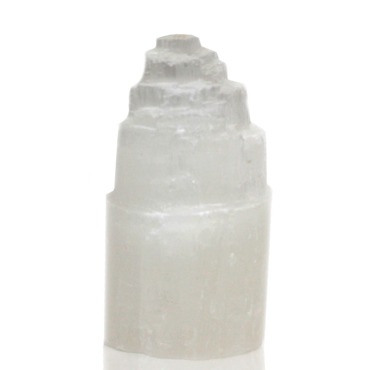 Natural Cleansing Selenite Tower Lamp - 15 cm
