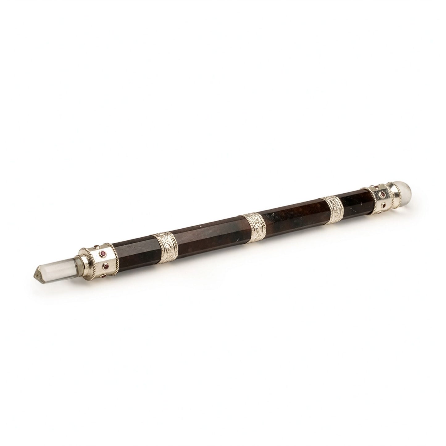 Bloodroot Sovereign Wand - Fancy Jasper Magic- Crystal Ball top
