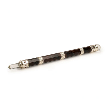 Bloodroot Sovereign Wand - Fancy Jasper Magic- Crystal Ball top