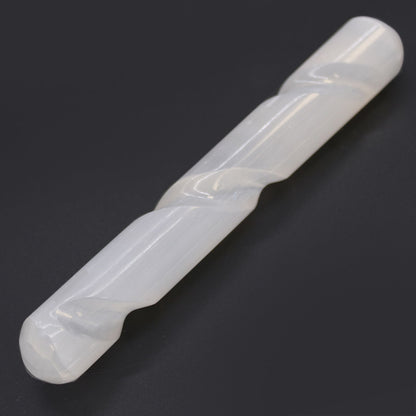 Selenite Spiral Wand - 16 cm Round Both Ends
