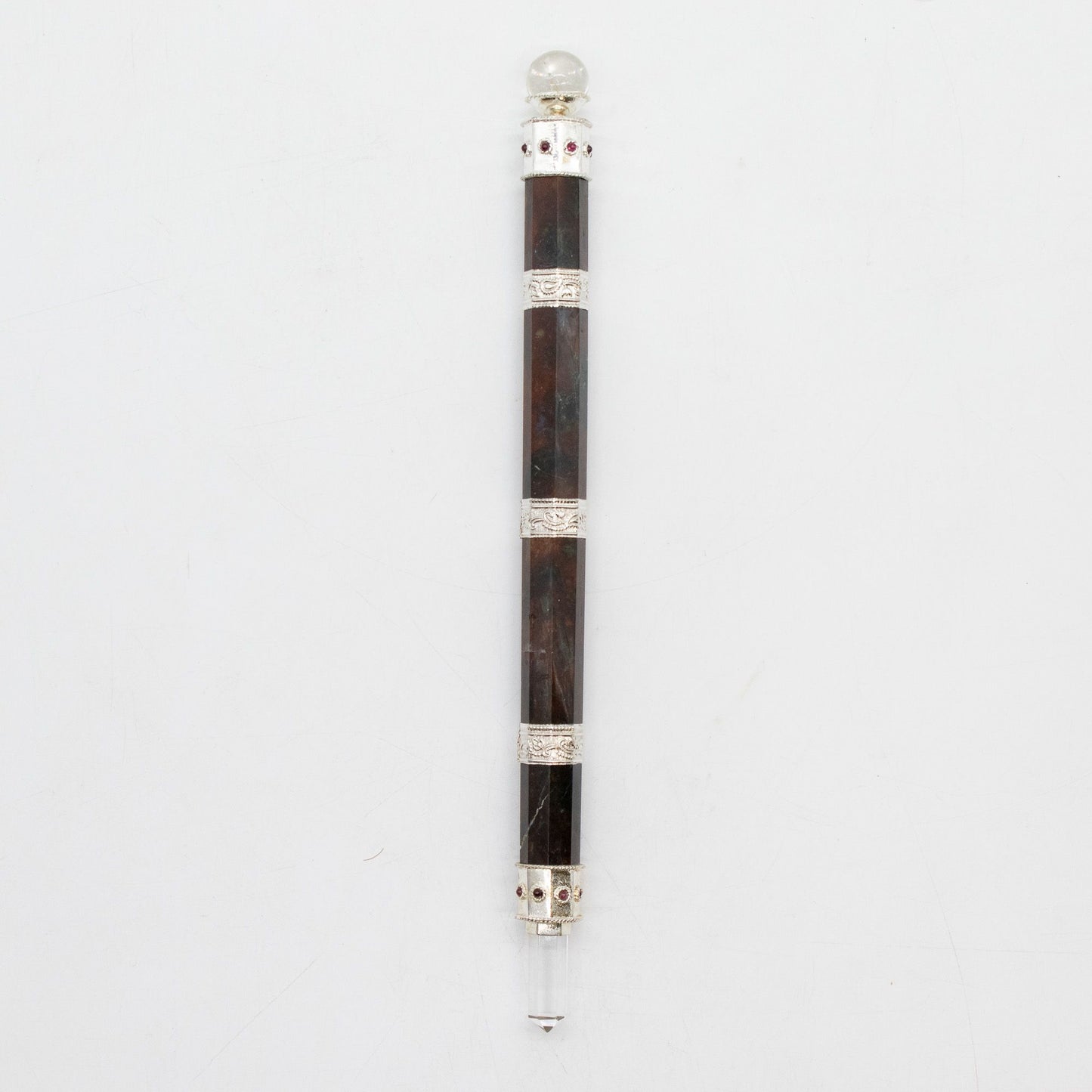 Bloodroot Sovereign Wand - Fancy Jasper Magic- Crystal Ball top