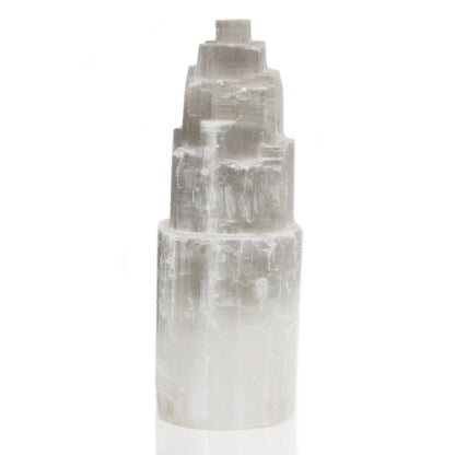 Natural Cleansing Selenite Tower Lamp - 25 cm