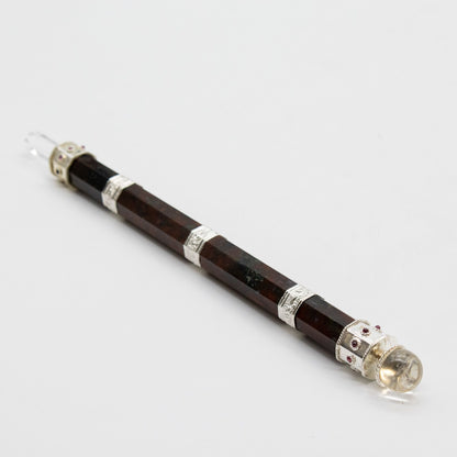 Bloodroot Sovereign Wand - Fancy Jasper Magic- Crystal Ball top